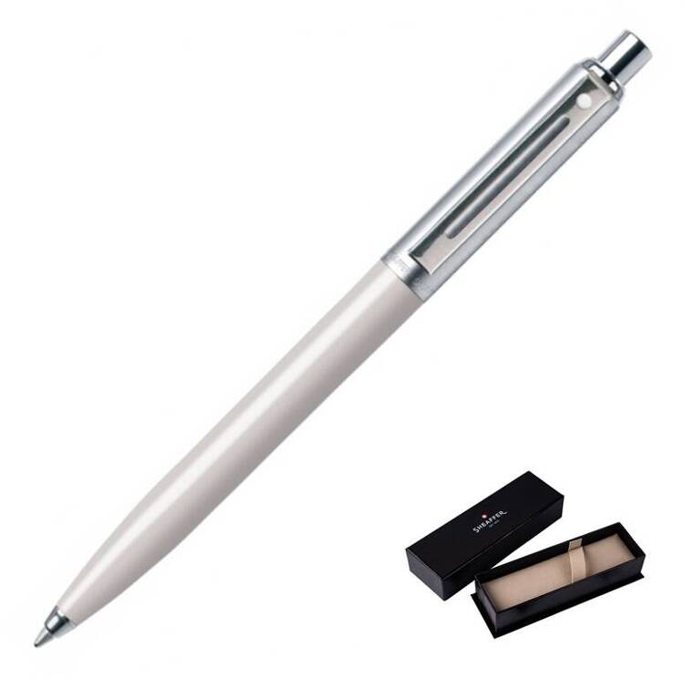 321 Długopis Sheaffer Sentinel biały, wykończenia niklowane
