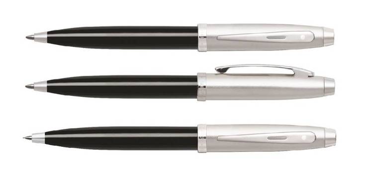 9313 Zestaw (długopis i ołówek automatyczny) Sheaffer kolekcja 100, czarny, wykończenia chromowane