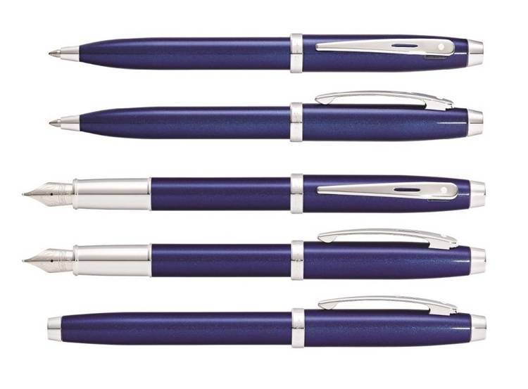 9339 Zestaw (pióro wieczne i długopis) Sheaffer kolekcja 100, niebieskie, wykończenia chromowane